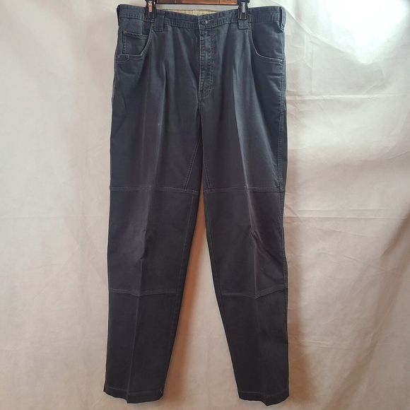 Cabela's Casuals Men's (W38 x L34) Gray Cotton Stretch Flat Straight Leg Pants - Picture 1 of 12